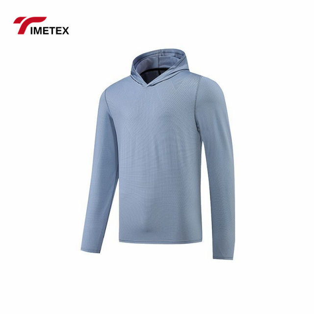 New Sports Men's Long Sleeve T-shirt Hooded Outdoor Sports Fitness Running Training Quick Dry Leisure Breathable Autumn Clothing