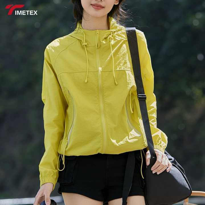 TIMETEX Summer Lightweight Breathable Outdoor Jackets for Men Women Unique Collar Loose-Fitting Hooded Coat for Various