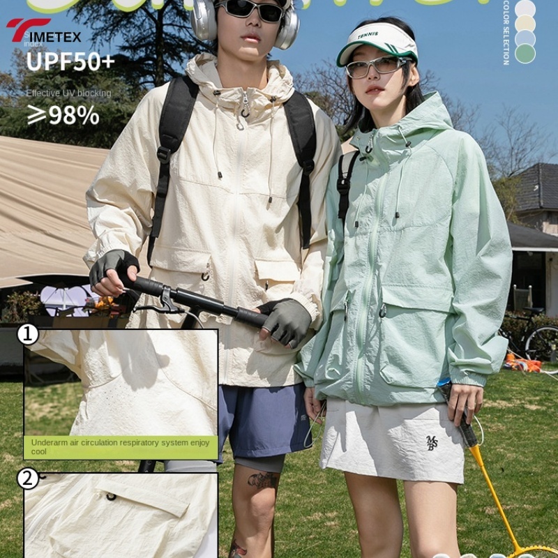 TIMETEX Lightweight Waterproof UV Protection Jacket UPF50+ Sun Shirt for Hiking and Travel Women's Sun protection Jacket