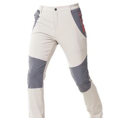 Men's Summer Outdoor Quick Dry Pants Stretch Breathable Mountain Climbing Casual Sports Hiking Fast Fishing Mid Waist Flat Front