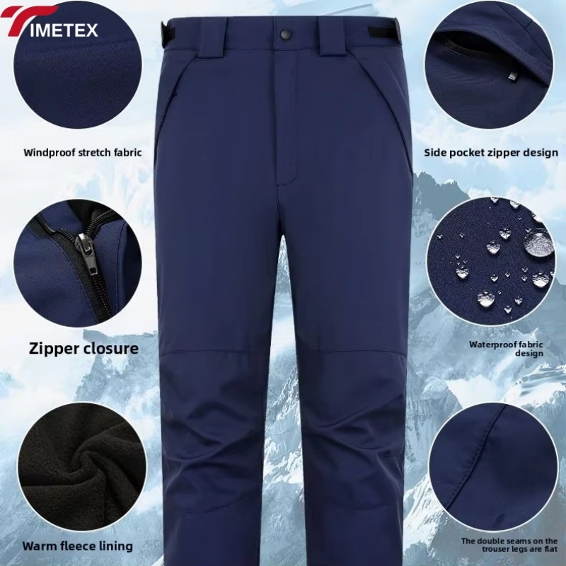 TIMETEX Men's Winter Jumper Pants Waterproof Breathable Quick Dry Windproof 100% Polyester Heavyweight Formal Style Outdoor