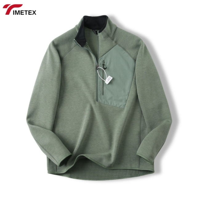TIMETEX Custom Men's Oversized Half Zip  Sweatshirt 1/4 Zip Logo Pullover Wholesale Jogging Quarter Mens 3D Embroidery Oversized