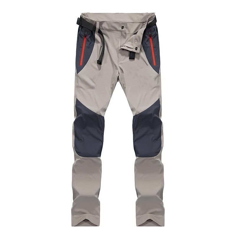 Men's Summer Outdoor Quick Dry Pants Stretch Breathable Mountain Climbing Casual Sports Hiking Fast Fishing Mid Waist Flat Front