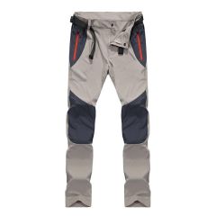 Men's Summer Outdoor Quick Dry Pants Stretch Breathable Mountain Climbing Casual Sports Hiking Fast Fishing Mid Waist Flat Front