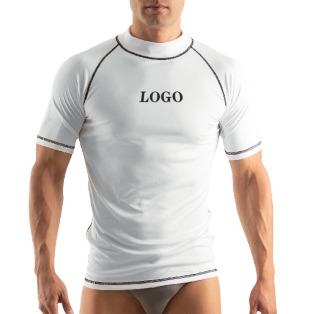 TIMETEX Custom Fabric Logo Raglance Sleeve Anti-UV EN 13758-2 Test Rash Guard for Men