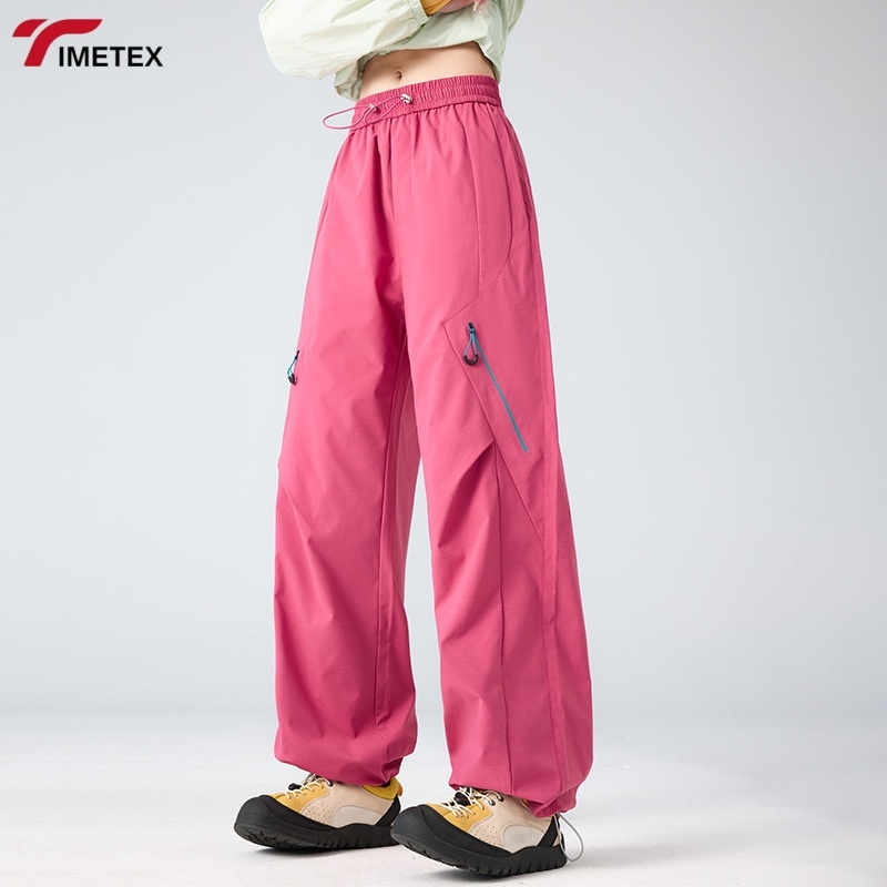 Custom Women's Plus Size Casual Rose Ski Pants Mid Waist Waterproof Windproof Baggy Snow Pants Winter