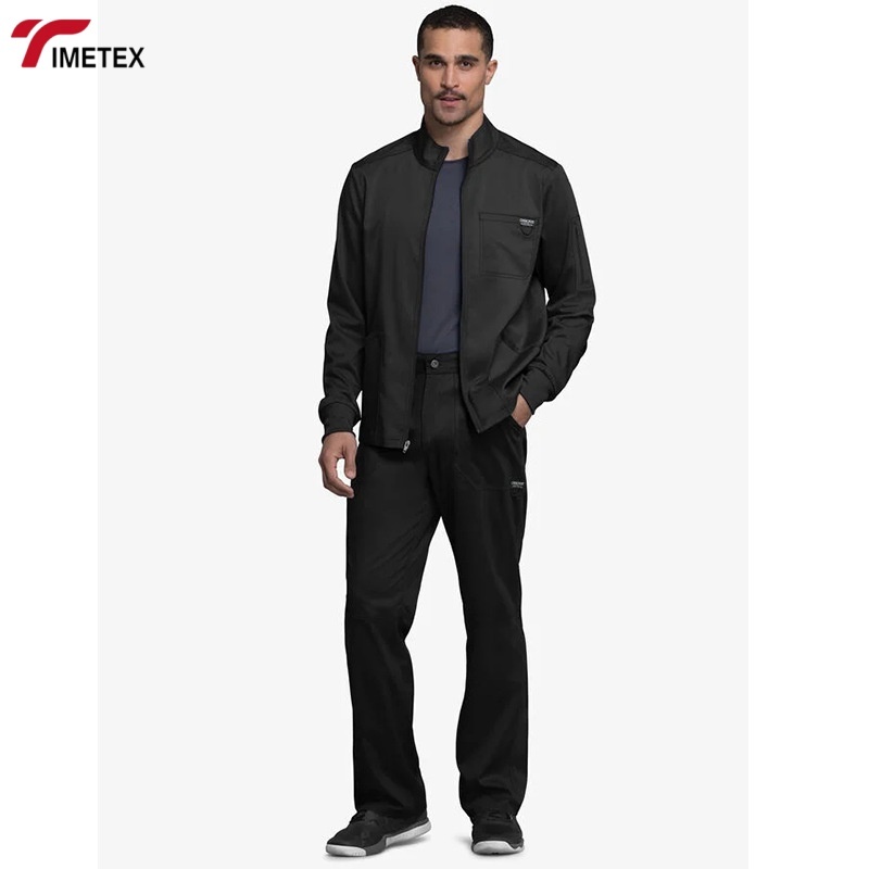 TIMETEX Autumn Winter Men's Medical Uniform Coverall Plus Size Scrubs Breathable Feature XL Printed Knitted for Beauty Salon OEM