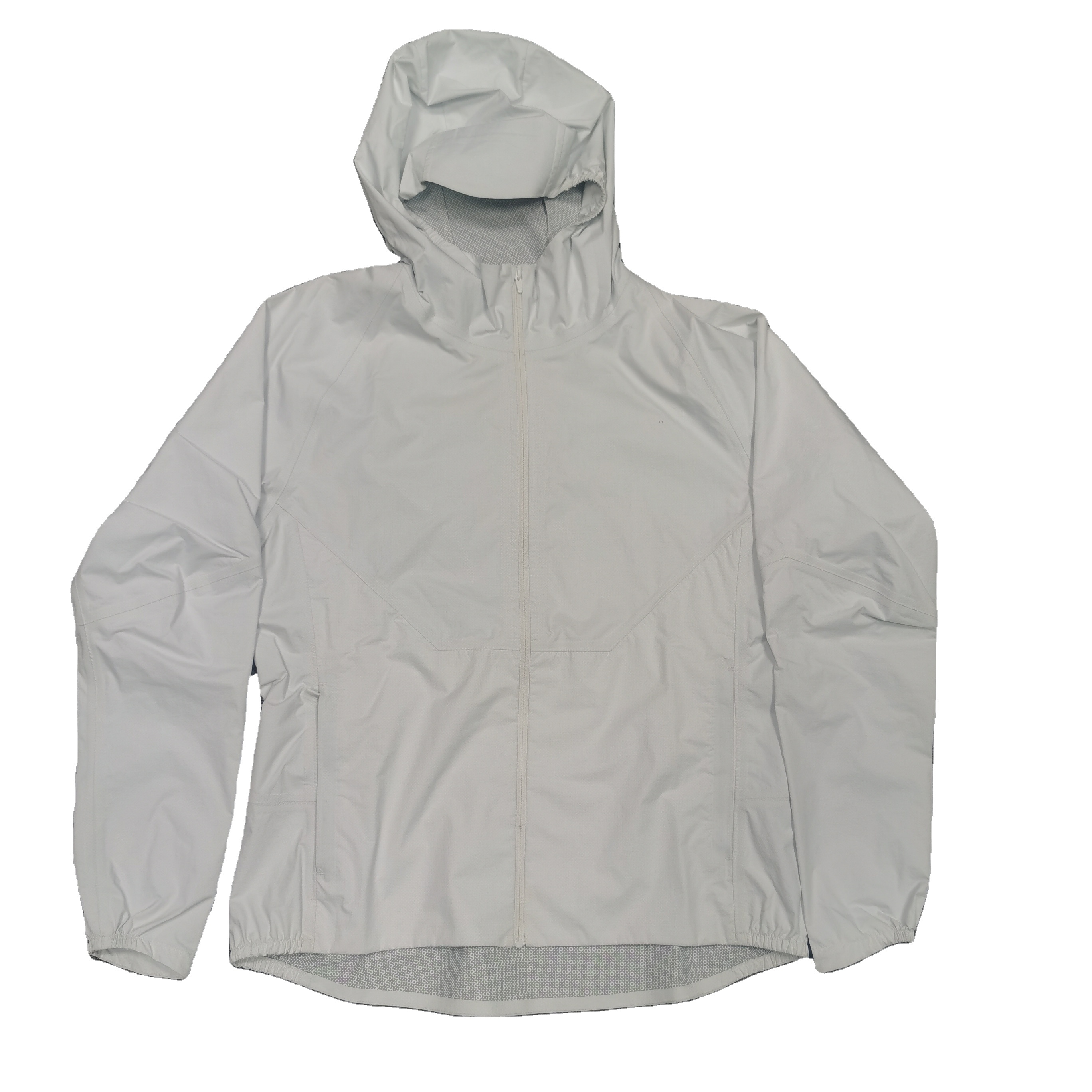 Unisex Casual Sport Waterproof Jacket with Hood Breathable and Outdoor-friendly Solid Pattern Zipper Pocket