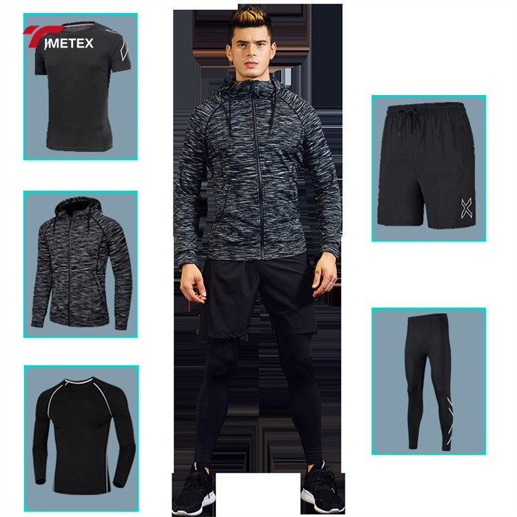 TIMETEX Wholesale Men Tracksuit Free Match Style 5 Piece Compression Gym Tights Sportswear Design Your Own Fitness Clothing
