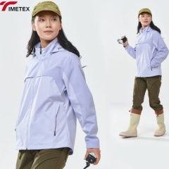 TIMETEX Men's Waterproof Windbreaker Jacket for Outdoor Hiking Fishing Softshell Hooded Rabbit Front Finished Autumn Collection