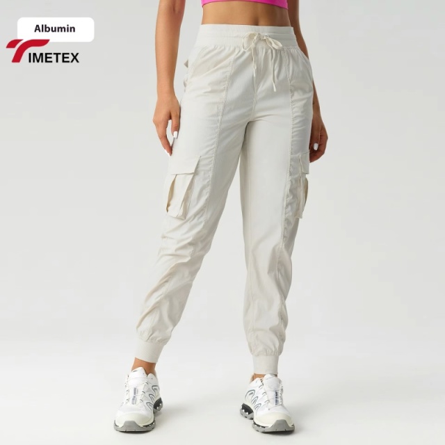 TIMETEX Wholesale Multi-Pocket Pants Gym Casual Women Sports Workout Yoga Fitness Drawstring Loose Joggers Sweatpants