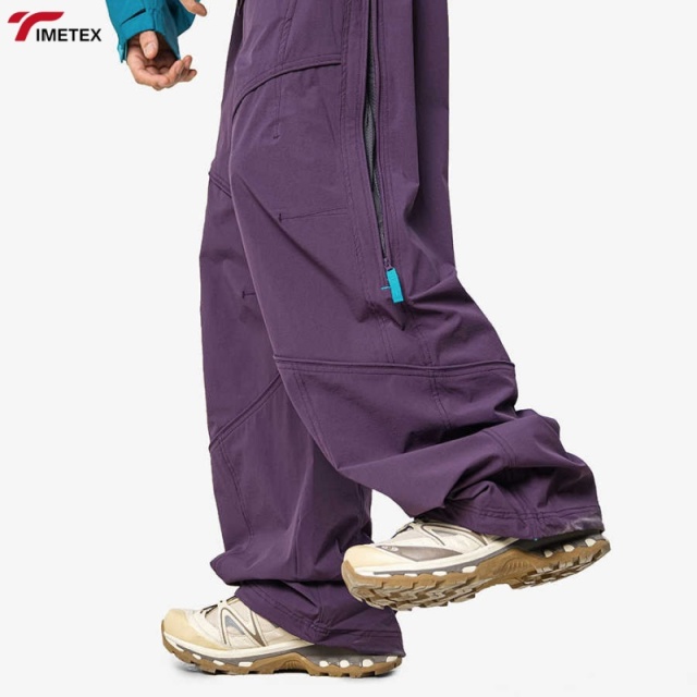 TIMETEX  Men's High Quality  Jogging Pants Waterproof Windbreak Baggy Track Trousers Dark Wash Plain Dyed  Hip Hop