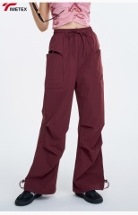 TIMETEX American Retro Style Quick-Dry Breathable Cargo Pants for Women Casual Sports Outdoor Running Hiking Elastic Waist ODM