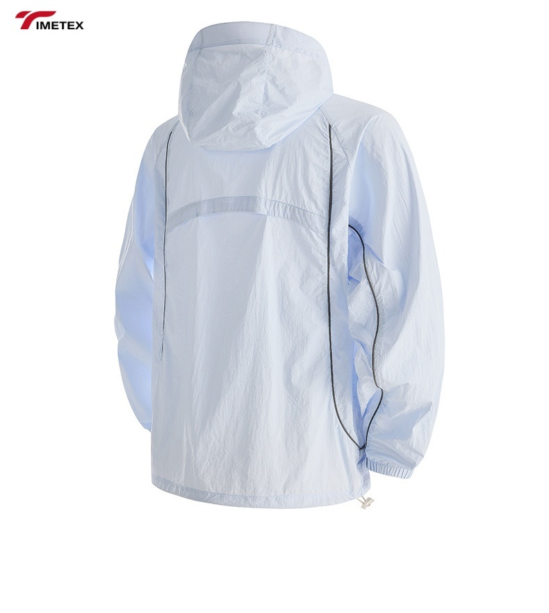 TIMETEX UPF50+ Summer Lovers Sunscreen Clothing Unisex for Same Anti-ultraviolet Skin Clothing Loose Trend Hooded Fashion