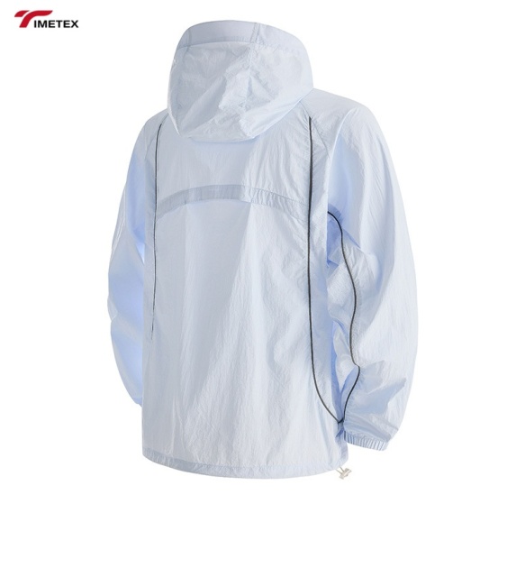TIMETEX UPF50+ Summer Lovers Sunscreen Clothing Unisex for Same Anti-ultraviolet Skin Clothing Loose Trend Hooded Fashion