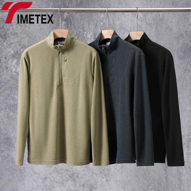 TIMETEX Premium Men's Half Zip Sweatshirts High Quality Cotton Hoodies Mock Neck Custom ODM Factory for Custom Colors Designs