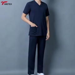 TIMETEX Wholesale Oem logo Custom Light Weight Professional Women's Nurse Doctor Uniform V-neck Medical Scrub Scrubs Set