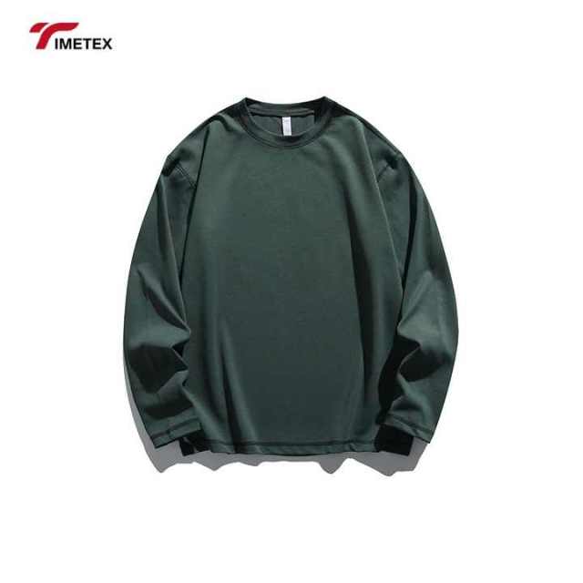 TIMETEX Unisex 650gsm High Quality Hot Selling Long Sleeve Plain T-Shirt Custom Logo Oversized Fit for Men