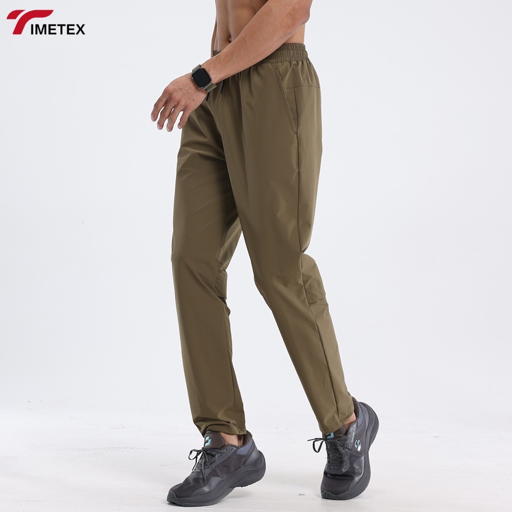 TIMETEX Men's Casual Sports Running Pants Spandex/Polyester High Waist Lightweight Elastic Waist Athletic Training Gym Trousers