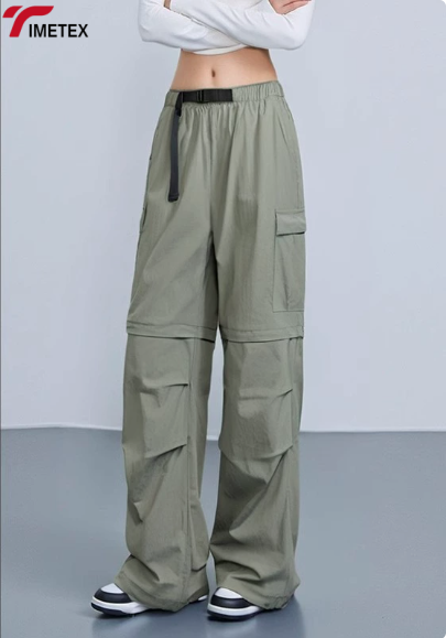 TIMETEX Streetwear Custom Detachable Cargo Pants 100% Polyester Quick Dry & Lightweight Fashion Hiking Pantsbaggy Trousers