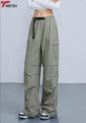 TIMETEX Streetwear Custom Detachable Cargo Pants 100% Polyester Quick Dry & Lightweight Fashion Hiking Pantsbaggy Trousers