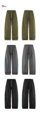 TIMETEX New American Retro Wide-Leg Sweatpants Lightweight Plain Dyed Flat Front Casual Quickdry Windbreaker Long Pants