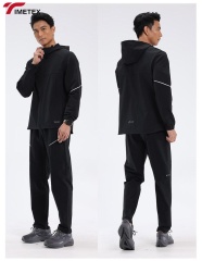 TIMETEX Men's Long Sleeve Zipper Hooded Jacket Hot Sale Waterproof Windbreaker for Autumn Outdoor Hiking Casual Style Front Logo
