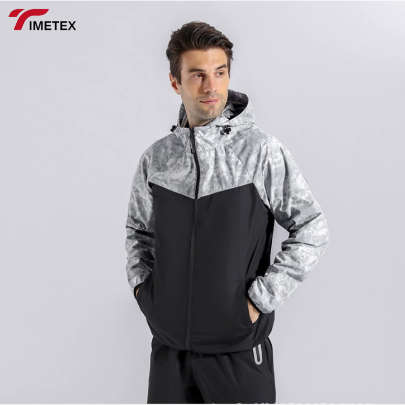 TIMETEX Men's Jacket Weight Loss Trainer Jacket and Pants Exercise Sweat Suit for Jogging Fitness Training