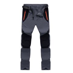 Men's Summer Outdoor Quick Dry Pants Stretch Breathable Mountain Climbing Casual Sports Hiking Fast Fishing Mid Waist Flat Front