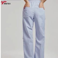 TIMETEX Women's High Waist Nylon Gym Jogger Pants Plus Size Fitness Activewear Breathable Flat Elastic Waist Sports Baggy Pocket