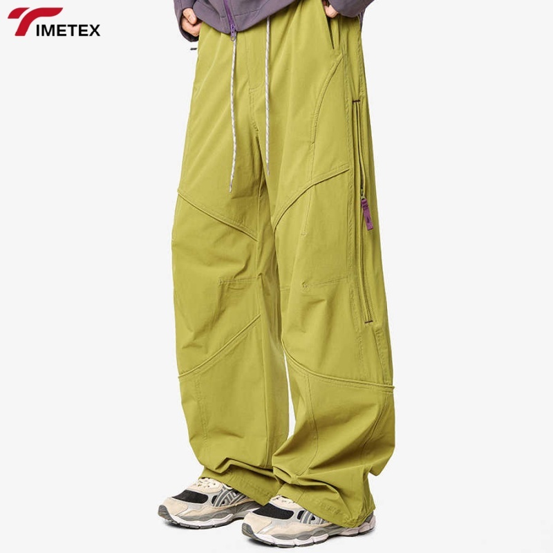 TIMETEX  Men's High Quality  Jogging Pants Waterproof Windbreak Baggy Track Trousers Dark Wash Plain Dyed  Hip Hop