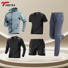 TIMETEX Women's Autumn Active Wear Sports Tracksuit Hooded Lightweight Quick Dry Breathable 100% Polyester Full Length Zip Solid