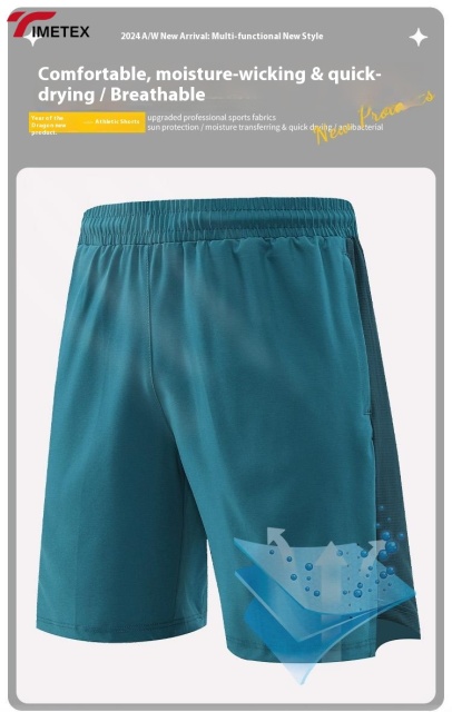 TIMETEX Unisex Dry Fit Workout Training Shorts Custom Mesh Fitness Zipper Loose Casual Elastic Waist Closure Adults Sportswear