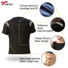 TIMETEX Compression Waist Trainer Workout Tank Top Body Shaper Slimming Vest Sauna Sweat Shirt for Weight Loss Men's Sauna