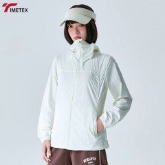 TIMETEX Unisex Summer Casual Windbreaker Jacket with Hood Stand Zipper Sun Protection for Men and Women Thin Breathable