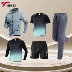 TIMETEX Men's Sports Set Breathable Lightweight Full-Length One-Piece Hooded Jogging Pants Elastic Waistband Highly Outerwear