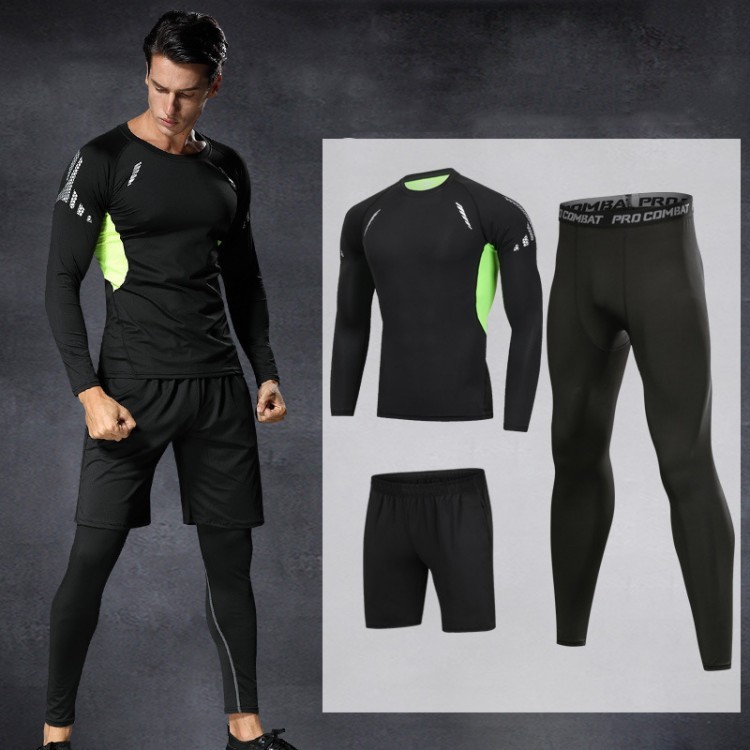 Fashion 3 Piece Latest Design Men Suit Casual Long Sleeve Running Training 3 Piece Activewear Set