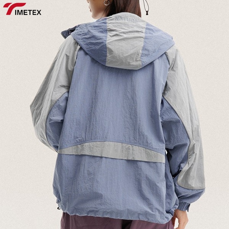TIMETEX Unisex Casual Autumn Winter Sports Jacket Lightweight Quick-Drying Waterproof Reflective Strip Stand Collar Zipper