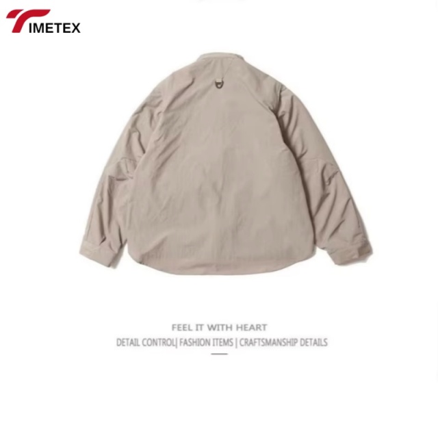 TIMETEX Removable Sleeve Bomber Jacket 100% Cotton Casual Outdoor Wear Stylish Versatile Japanese Style Functional Pockets