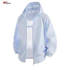 TIMETEX UPF50+ Summer Lovers Sunscreen Clothing Unisex for Same Anti-ultraviolet Skin Clothing Loose Trend Hooded Fashion