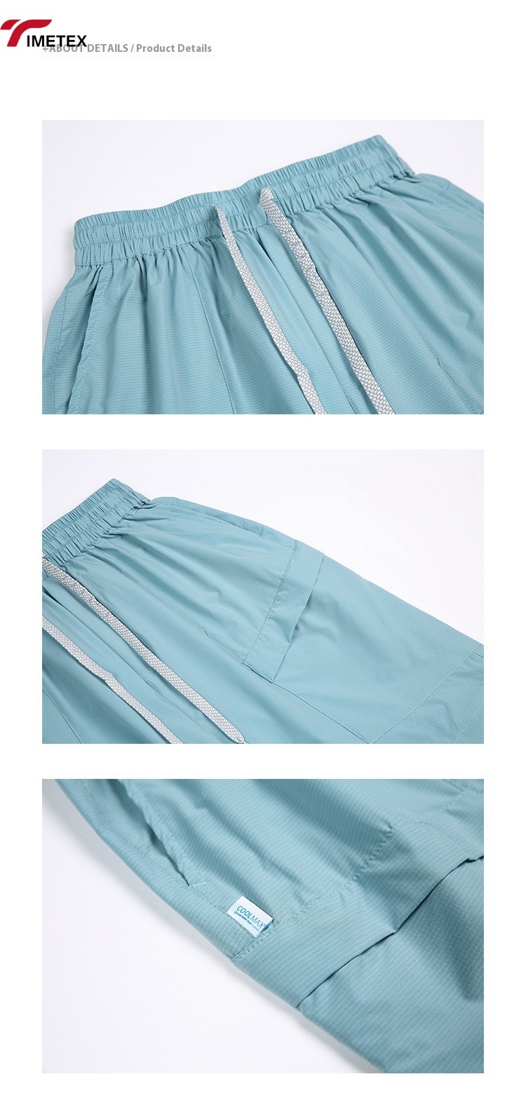 TIMETEX Detachable UPF50+ Sunscreen Pants Casual Mid Waist Flat 25+ Long Shorts Outdoor Workwear Waterproof Breathable for