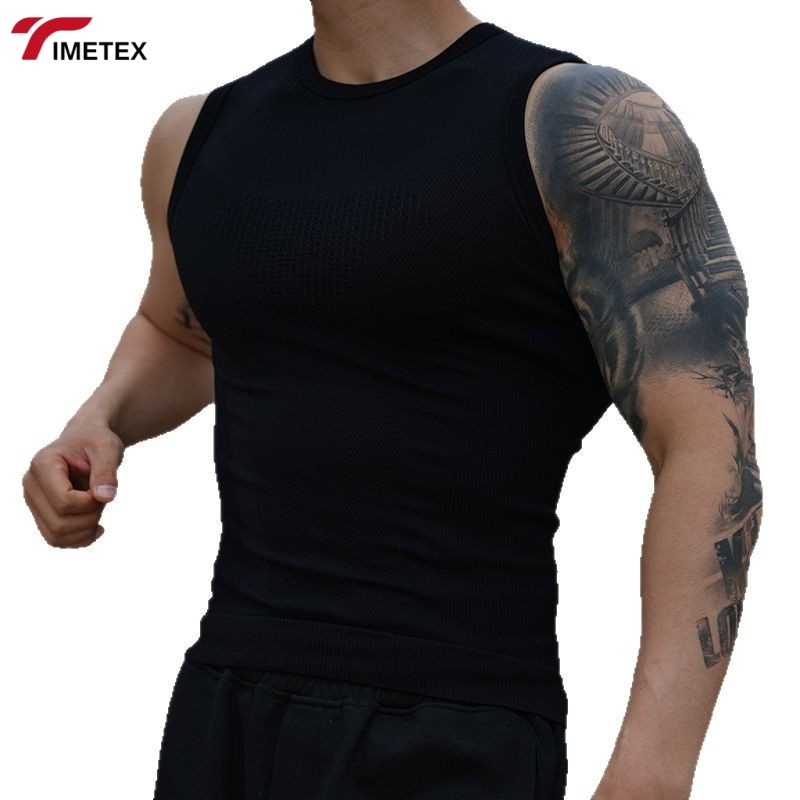 TIMETEX High Quality Nylon/Spandex Breathable Anti-pilling Casual Regular Fit Mens Tank Top Gym Workout Fitness Streetwear