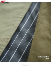 TIMETEX Custom Balmacaan Trench Coat Long Winter Outwear Waterproof Cotton Jacket with Contrast Collar and Woven Style