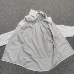 Unisex Casual Sport Waterproof Jacket with Hood Breathable and Outdoor-friendly Solid Pattern Zipper Pocket