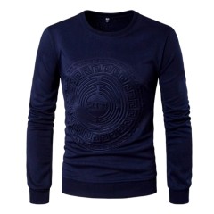 TIMETEX Autumn New Crewneck  Custom 3d Hoodie Embossed Sweatshirts Men Casual Plus Size Pullover