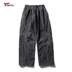 TIMETEX High Quality Wholesale Custom Logobaggy Windbreaker Pants Straight Leg Athleisure Pants for Men Women Unisex