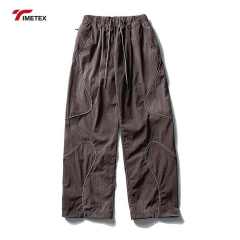 TIMETEX High Quality Wholesale Custom Logobaggy Windbreaker Pants Straight Leg Athleisure Pants for Men Women Unisex