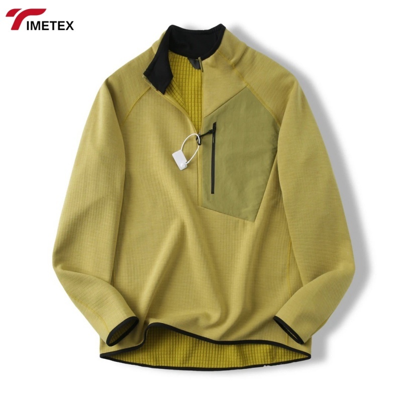 TIMETEX Custom Men's Oversized Half Zip  Sweatshirt 1/4 Zip Logo Pullover Wholesale Jogging Quarter Mens 3D Embroidery Oversized