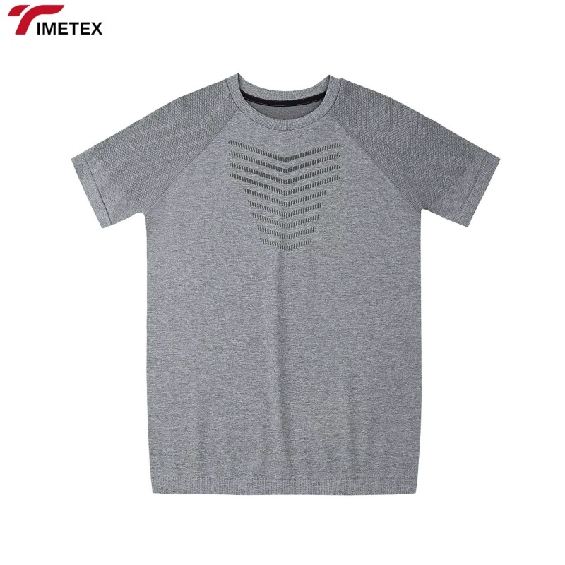 TIMETEX Custom Short Sleeve Lightweight Quick Dry Fit Running Fitness Mens Seamless Compression Muscle Gym t Shirt for Men