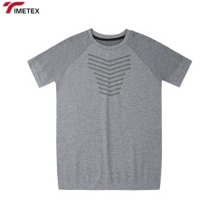 TIMETEX Custom Short Sleeve Lightweight Quick Dry Fit Running Fitness Mens Seamless Compression Muscle Gym t Shirt for Men
